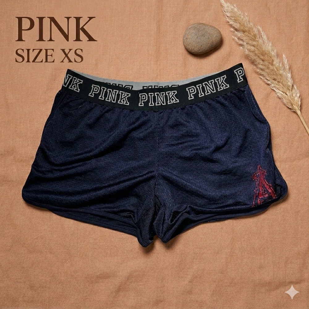 PINK Y2K Aesthetic MLB Angels Mesh Gym Shorts Women XS